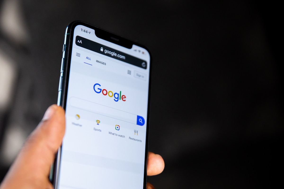 Recherche Google sur smartphone