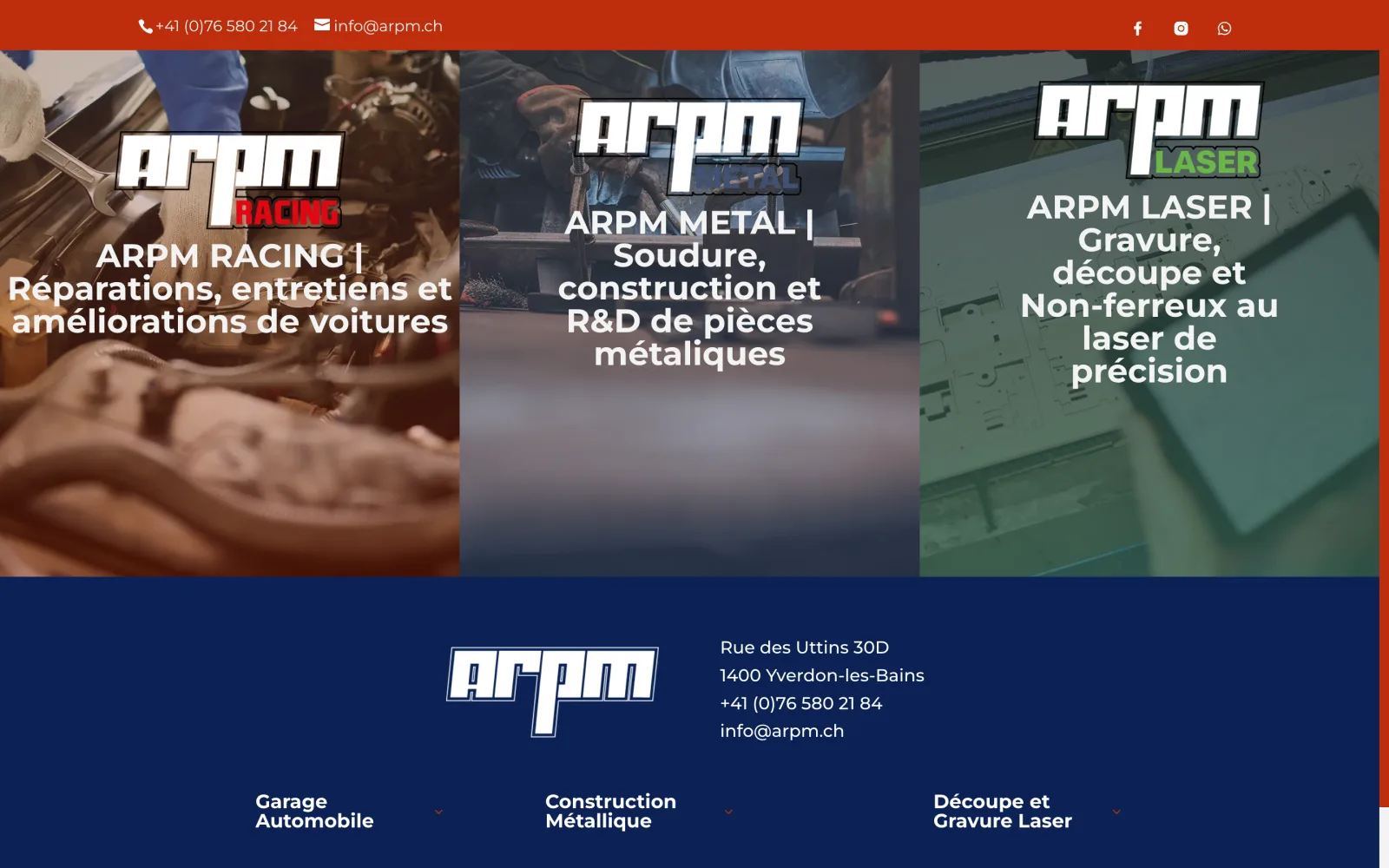 Site web ARPM par Webie