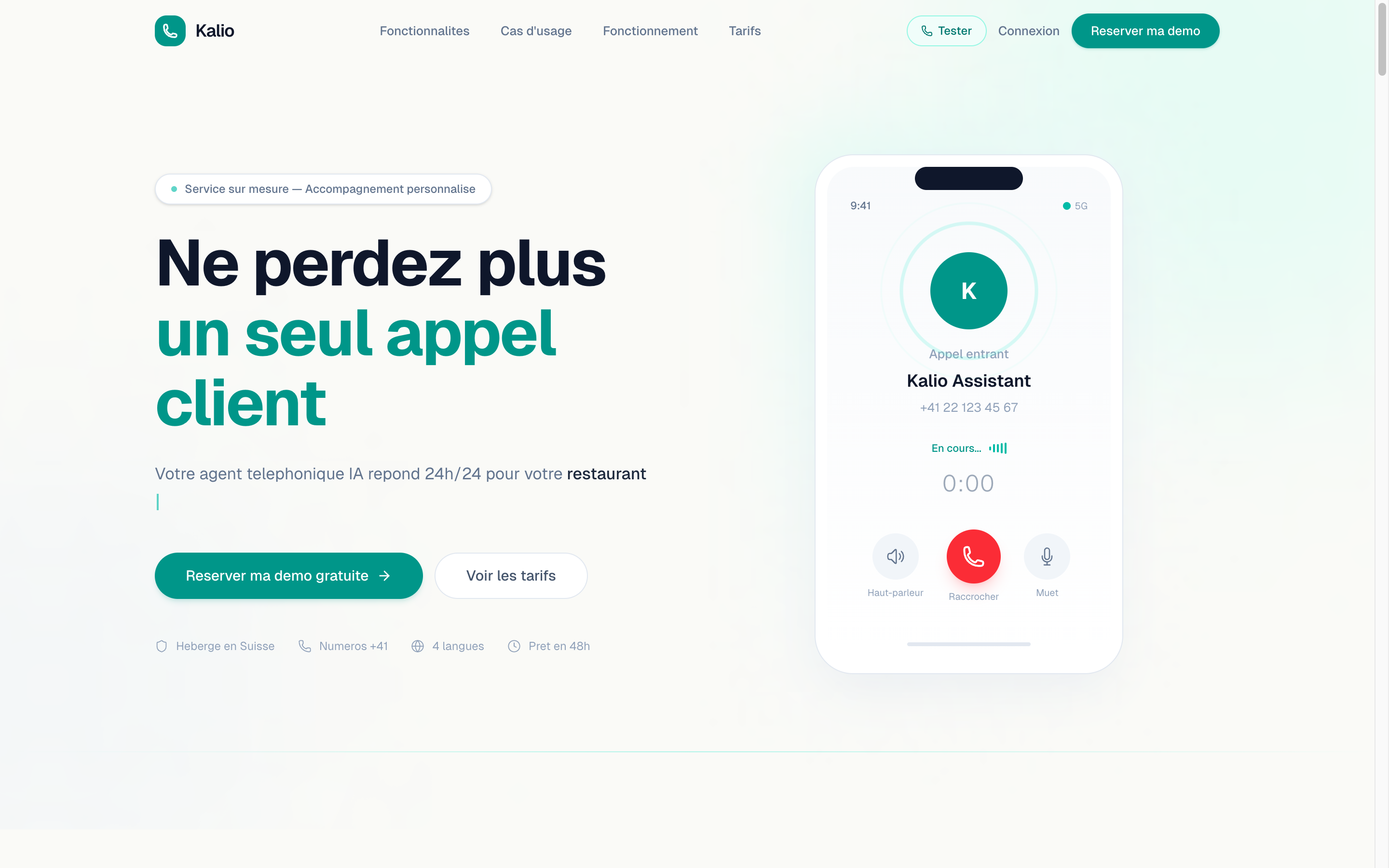 Site web Kalio réalisé par Webie