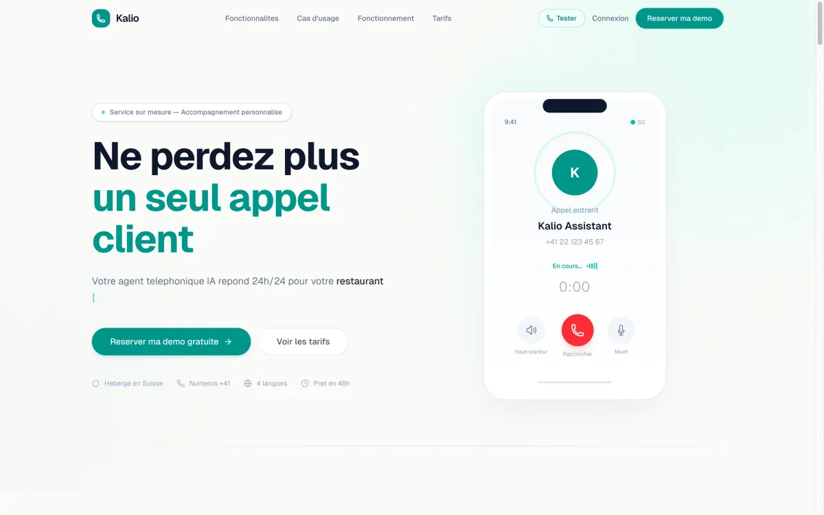Site Kalio réalisé par Webie