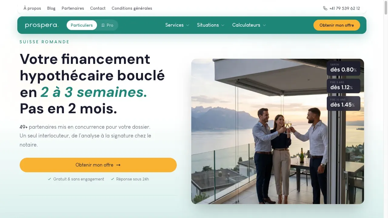 Site web Prospera Consulting par Webie